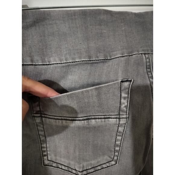 3643) Rock & Republic Gray Stone Wash Fever Midrise Pullon Denim Jeggings 8 M - Picture 6 of 10